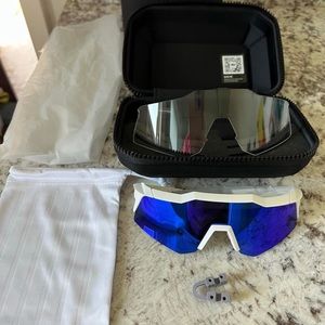 SPEEDCRAFT® XS Matte White Blue Multilayer Mirror Lens